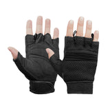 Synthetic Leather/ Mesh Fingerless Glove