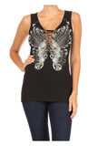 Women’s BLACK Edgy Pistol Tank Top