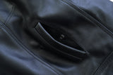 Nomad Motorcycle Leather Vest - Snap Closure, No Collar & Hidden Zipper