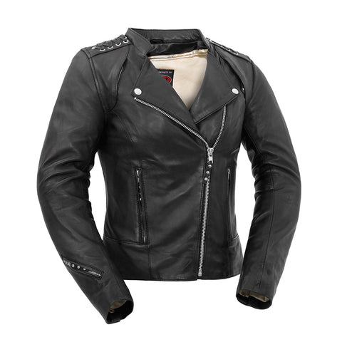 Black Widow - Women's Motorcycle Leather Jacket