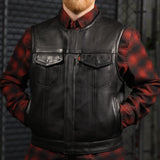 Lowside Men's Motorcycle Leather Vest
