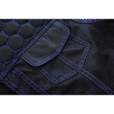 Blue Soul Men's Black Mesh Textile Vest with Blue Paisley Liner