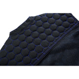 Blue Soul Men's Black Mesh Textile Vest with Blue Paisley Liner