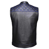 Blue DIamond - Mens Premium Leather Vest