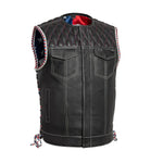 Captain Men's Motorcycle Leather Vest