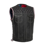 Captain Perforated Men's Motorcycle Leather Vest