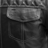 Cinder Men's Cafe Style Leather Jacket