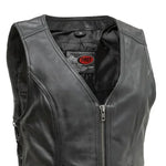 Cindy Women's Leather Motorcycle Vest