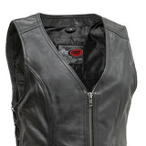 Cindy Women's Leather Motorcycle Vest
