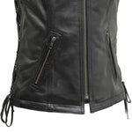 Cindy Women's Leather Motorcycle Vest