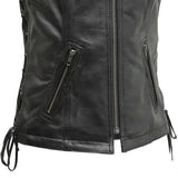 Cindy Women's Leather Motorcycle Vest