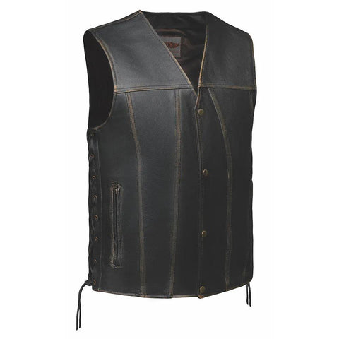 Colorado - Mens Brown Leather Vest