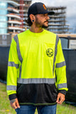 Premium, Class 3 Branded Hi-Vis Long Sleeve T-Shirt