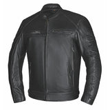 Ace - Mens Ultra Black Leather Motorcycle Jacket