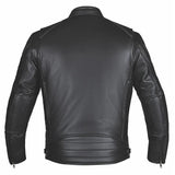 Ace - Mens Ultra Black Leather Motorcycle Jacket