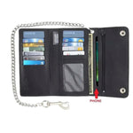Black Trifold Biker Chain Wallet