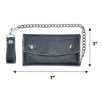 Black Trifold Snap Closure Wallet