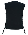 Women's 6 Pocket Denim Utility Vest - Black