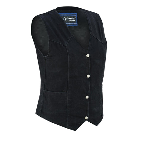 Women's Denim Classic Plain Sides Vest