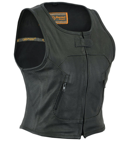 Women's Updated Perforated SWAT Team Style Leather Vest