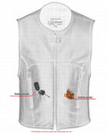 Men's Updated Perforated SWAT Team Style Leather Motorcycle Vest