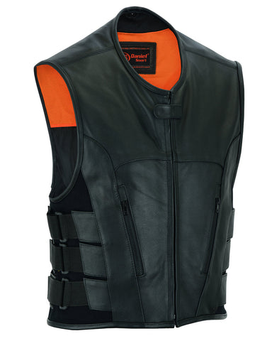 Men's SWAT Team Style Leather Vest