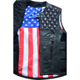 Patriot Wheels Men's Motorcycle Leather Vest