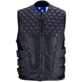 Patriot Wheels Men's Motorcycle Leather Vest