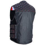 Patriot Wheels Men's Motorcycle Leather Vest