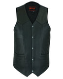 Men's Tall Classic Motorcycle Leather Vest