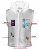 Men’s Premium Cowhide Concealment Vest with Removable Hood