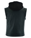 Men’s Premium Cowhide Concealment Vest with Removable Hood