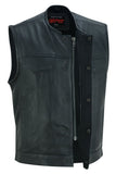 Men's Premium Black Perforated Collarless Concealed Carry Vest