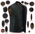 Gold Rush Men's Motorcycle Leather Vest