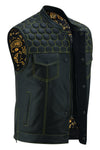 Gold Rush Men's Motorcycle Leather Vest