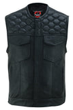 Black Horse Men's Leather Vest