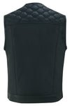 Black Horse Men's Leather Vest