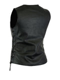 Women's Premium Classy Longer Body 3/4 Leather Vest