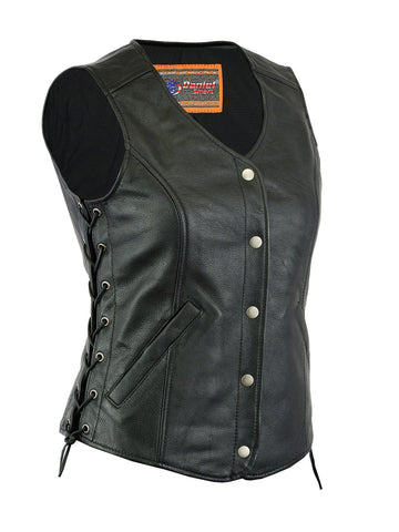 Women's Premium Classy Longer Body 3/4 Leather Vest