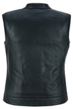 Violet Pink Women's Leather Vest