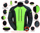 Blast Hi-Viz All-Season Waterproof Motorcycle Jacket