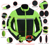 Men’s High-Visibility Racer Mesh Motorcycle Jacket