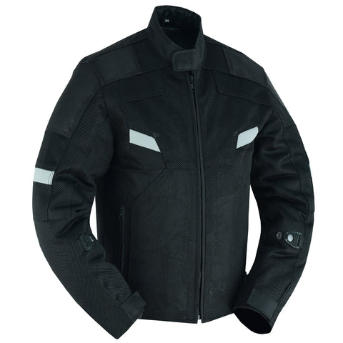 Men's Performance Mesh Motorcycle Jacket - Black