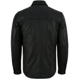 Men's Premium Lightweight Leather Shirt - Black