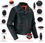 Women's Updated Stylish Motorcycle  Leather  Jacket –  Black