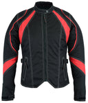 Women's Embroidered Crown Red Motorcycle Jacket