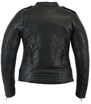 Women's Updated Motorcycle style  Jacket –  Black