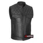 Onyx - Premium Leather Diamond Vest