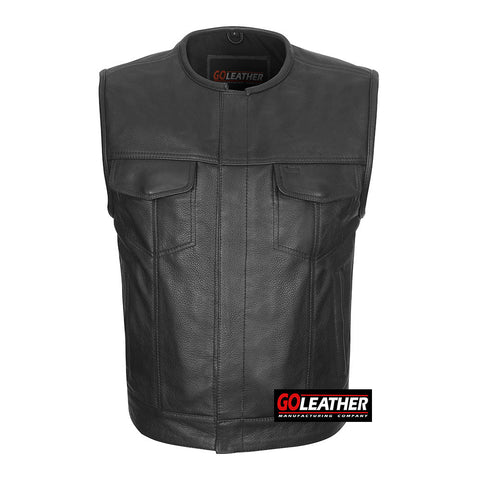 Overlord - Blacked Out Platinum Vest w/ Rolled Collar