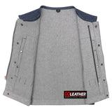 Raw Edge - Dark Blue Raw Denim /Rolled Collar